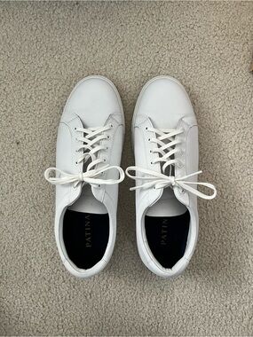 Patina Portland Leather White Leather Lace-Up Sneakers Men's 7